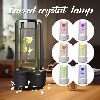 GlowTunes™ – Crystal Lamp & Bluetooth Speaker